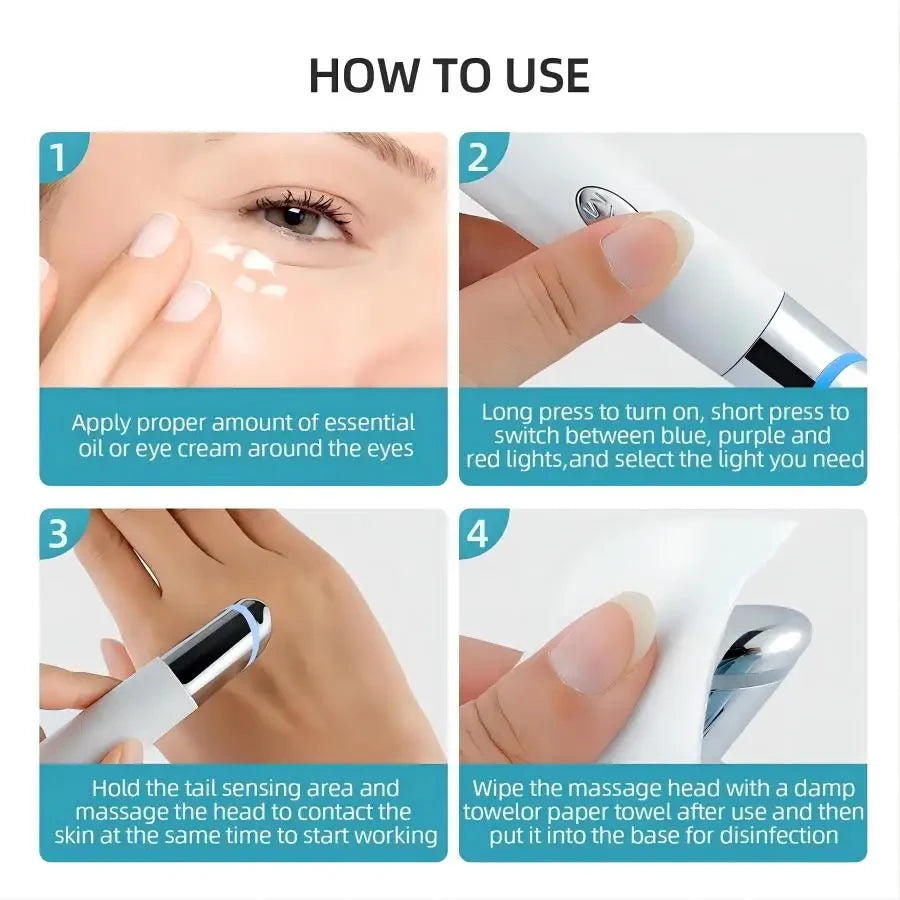 LED Photon Eye Massager Wand