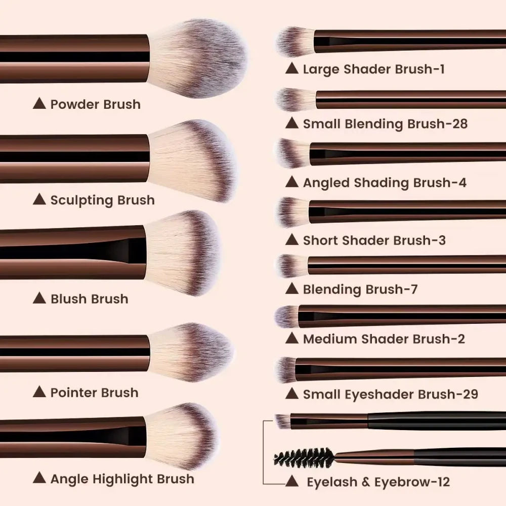 13 Piece Makeup Brush Set